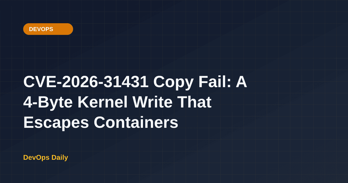 CVE-2026-31431 Copy Fail post